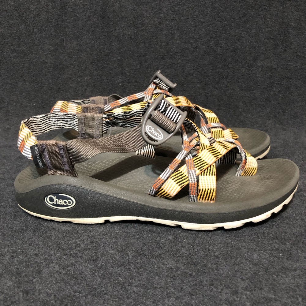 Chaco Black and Yellow Strappy Sandals Women’s Size 7